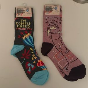 5-10 women’s crew socks, Blue Q